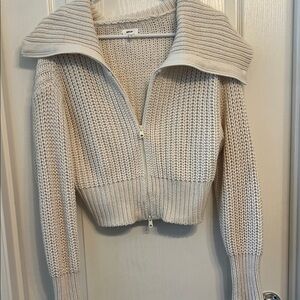 Aerie - Women's Cream Zipper Sweater